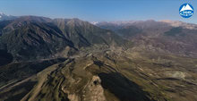  Авиапанорама Уалагкома, район горы Орсхох / Aerial panorama of Ualagkom, Mount Orshoch area 
